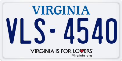 VA license plate VLS4540