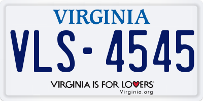 VA license plate VLS4545