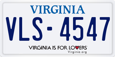 VA license plate VLS4547