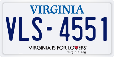 VA license plate VLS4551