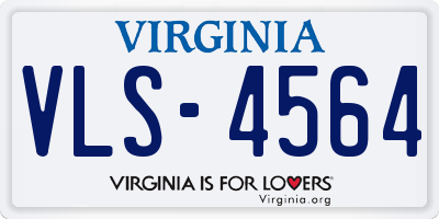 VA license plate VLS4564