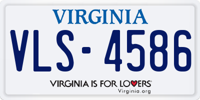 VA license plate VLS4586