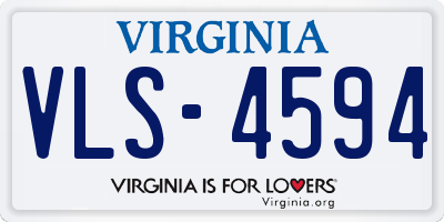 VA license plate VLS4594