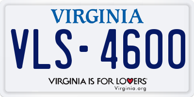 VA license plate VLS4600