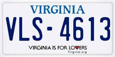 VA license plate VLS4613