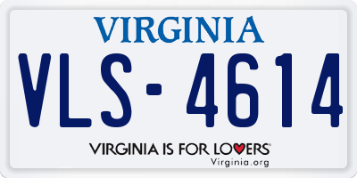 VA license plate VLS4614