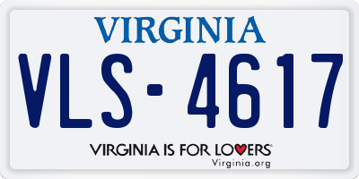 VA license plate VLS4617