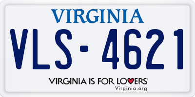 VA license plate VLS4621