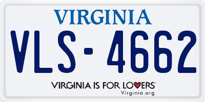 VA license plate VLS4662