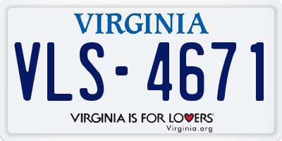 VA license plate VLS4671