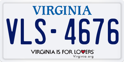 VA license plate VLS4676