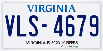 VA license plate VLS4679