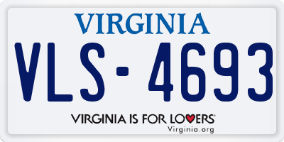 VA license plate VLS4693