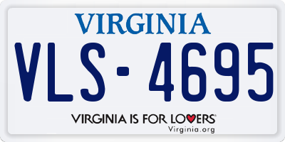 VA license plate VLS4695