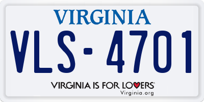 VA license plate VLS4701