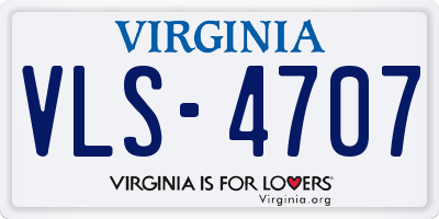 VA license plate VLS4707