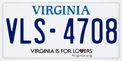 VA license plate VLS4708