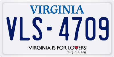 VA license plate VLS4709