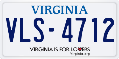 VA license plate VLS4712