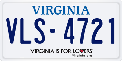 VA license plate VLS4721