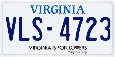 VA license plate VLS4723