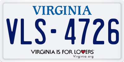 VA license plate VLS4726