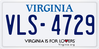 VA license plate VLS4729