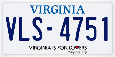 VA license plate VLS4751