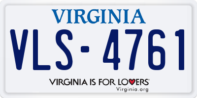 VA license plate VLS4761