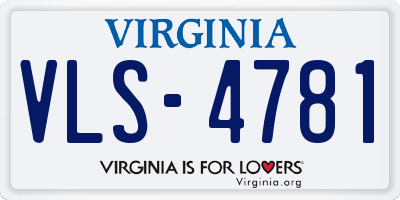 VA license plate VLS4781