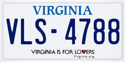 VA license plate VLS4788