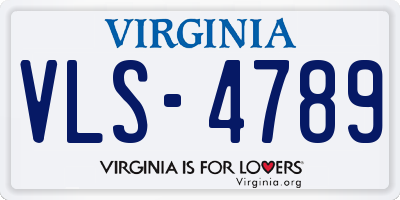 VA license plate VLS4789