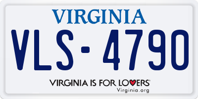 VA license plate VLS4790