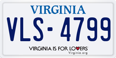 VA license plate VLS4799