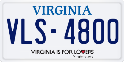 VA license plate VLS4800