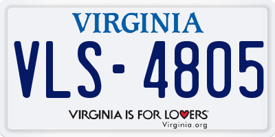 VA license plate VLS4805