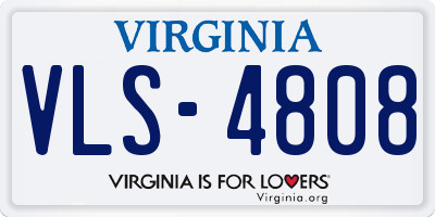 VA license plate VLS4808