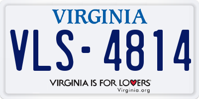 VA license plate VLS4814