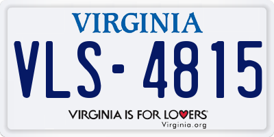 VA license plate VLS4815