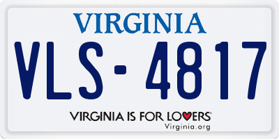 VA license plate VLS4817