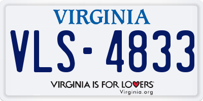 VA license plate VLS4833