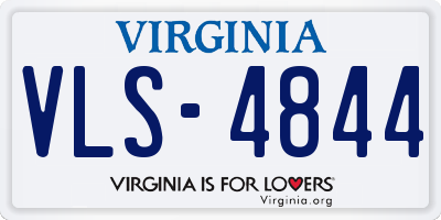 VA license plate VLS4844