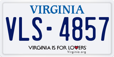 VA license plate VLS4857