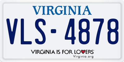 VA license plate VLS4878