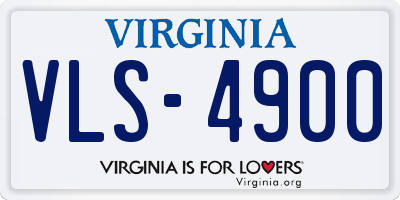 VA license plate VLS4900