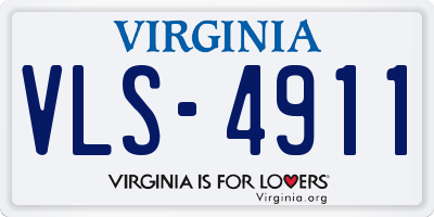 VA license plate VLS4911