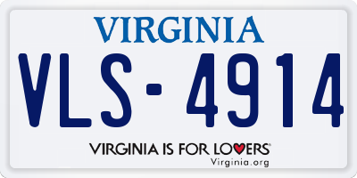 VA license plate VLS4914