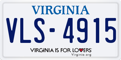 VA license plate VLS4915