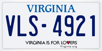 VA license plate VLS4921