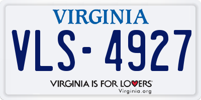 VA license plate VLS4927